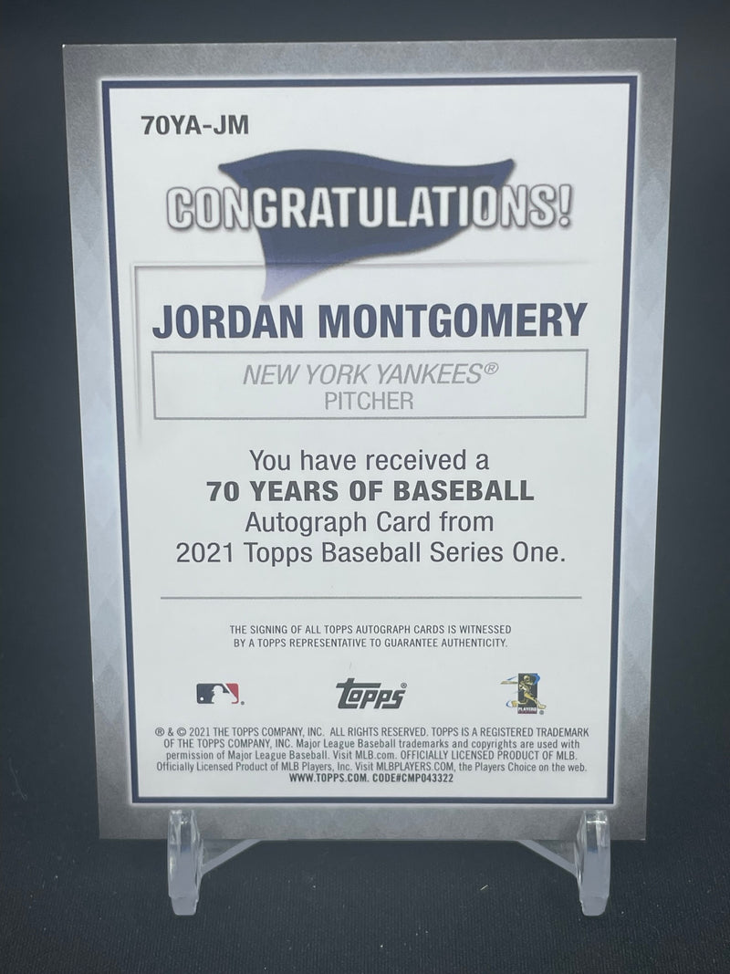 2021 TOPPS SERIES ONE - 70 YEARS OF BASEBALL - J. MONTGOMERY -