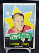 1968 O-PEE-CHEE - FIRST TEAM - G. HOWE -