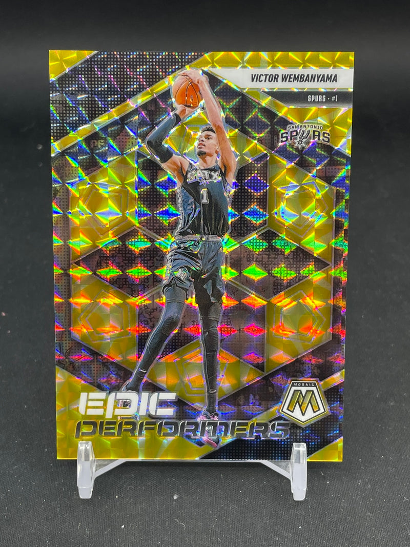2024 PANINI MOSAIC - YELLOW REACTIVE - EPIC PERFORMERS - V. WEMBANYAMA - #1 - #'D/99