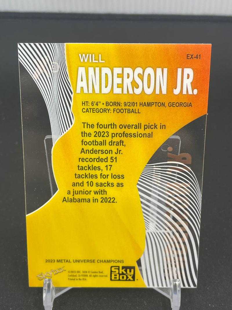 2023 UPPER DECK SKYBOX METAL UNIVERSE CHAMPIONS - EX ACETATE - W. ANDERSON JR. -