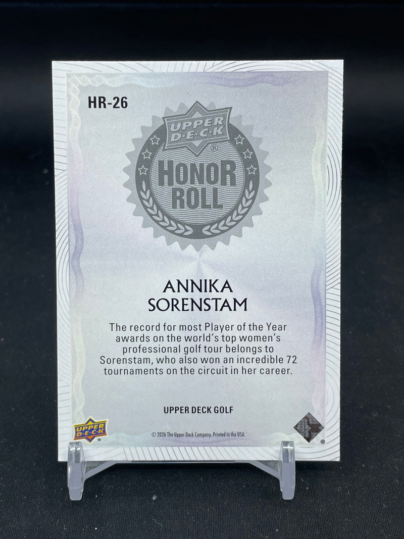 2026 UPPER DECK GOLF - HONOR ROLL - A. SORENSTAM -