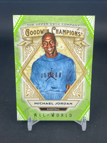 2025 UPPER DECK GOODWIN CHAMPIONS - NEON GREEN - ALL-WORLD - M. JORDAN - #AW1 - #'D/499