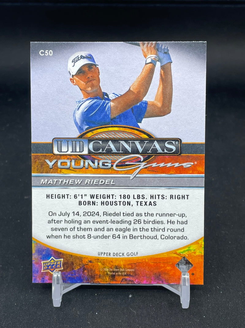 2026 UPPER DECK GOLF - UD CANVAS - YOUNG GUNS - M. RIEDEL -