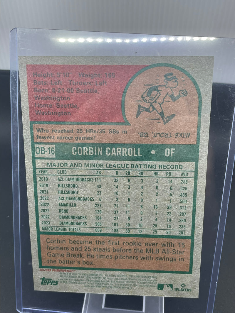 2024 TOPPS HERITAGE - BOX TOPPER JUMBO - C. CARROLL -