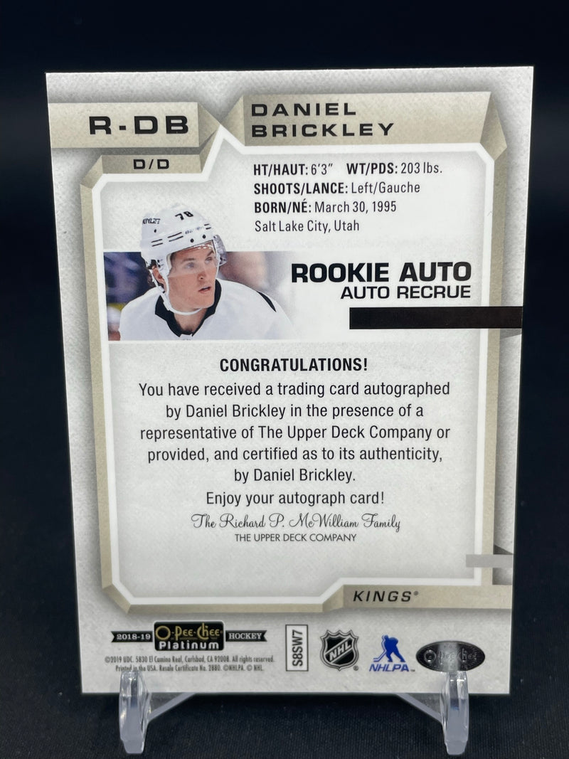 2018 UPPER DECK O-PEE-CHEE PLATINUM - ROOKIE AUTO - D. BRICKLEY -