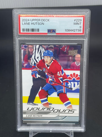 2024 UPPER DECK SERIES ONE - YOUNG GUNS - L. HUTSON - #229 - PSA 9 - RC