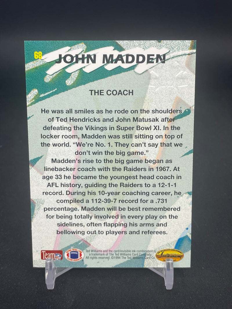1994 TED WILLIAMS - CHALKBOARD LEGENDS - J. MADDEN -