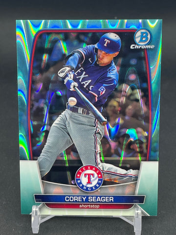 2023 TOPPS BOWMAN CHROME - AQUA RAYWAVE - C. SEAGER - #58 - #'D/199