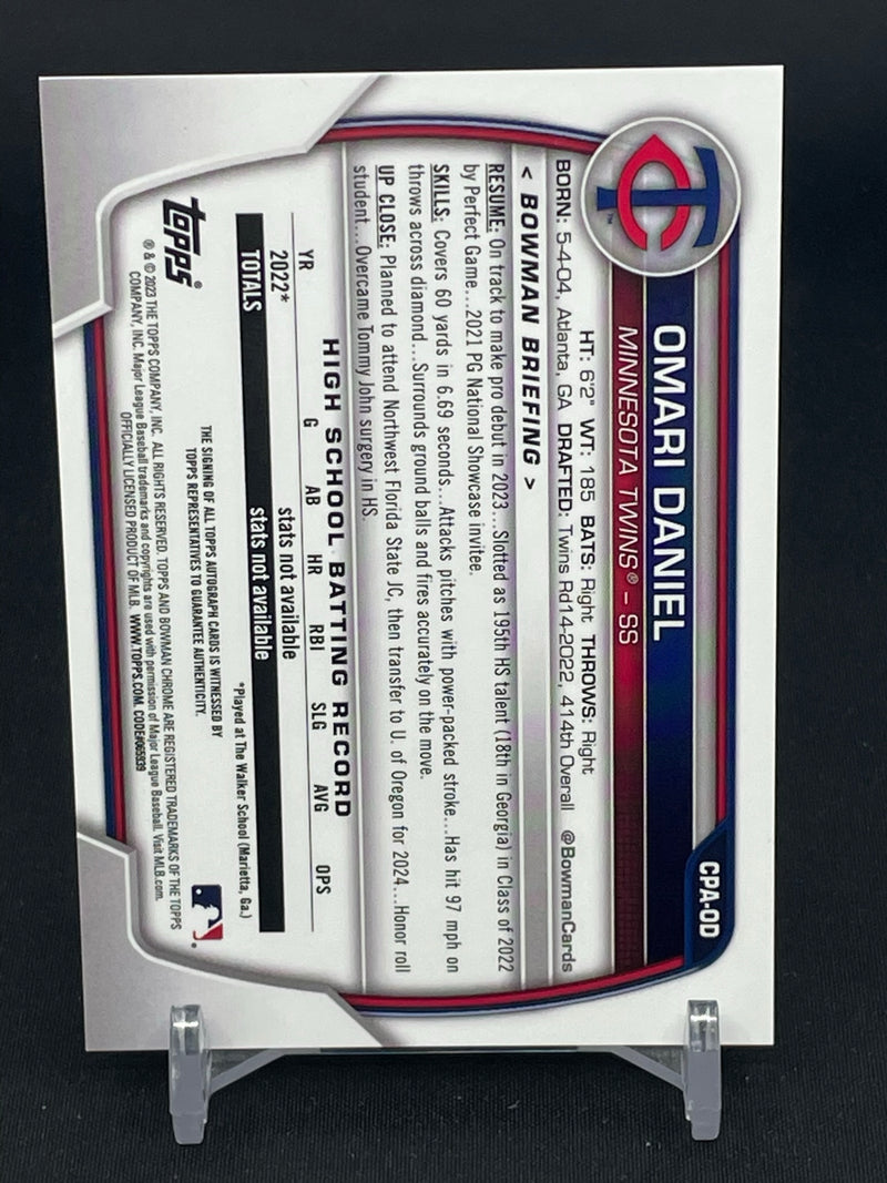 2023 TOPPS BOWMAN CHROME - 1ST BOWMAN - O. DANIEL -