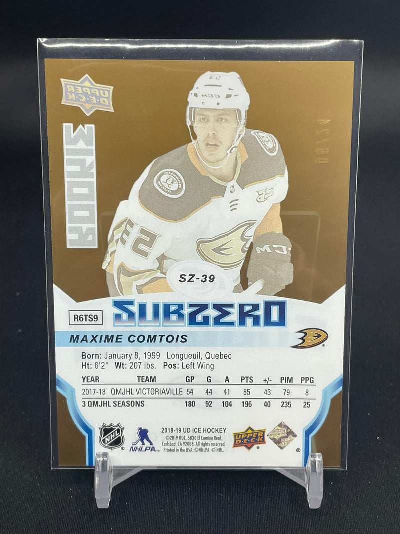 2018 UPPER DECK ICE - GOLD - SUBZERO - M. COMTOIS - #SZ-39 - #'D/24 - RC