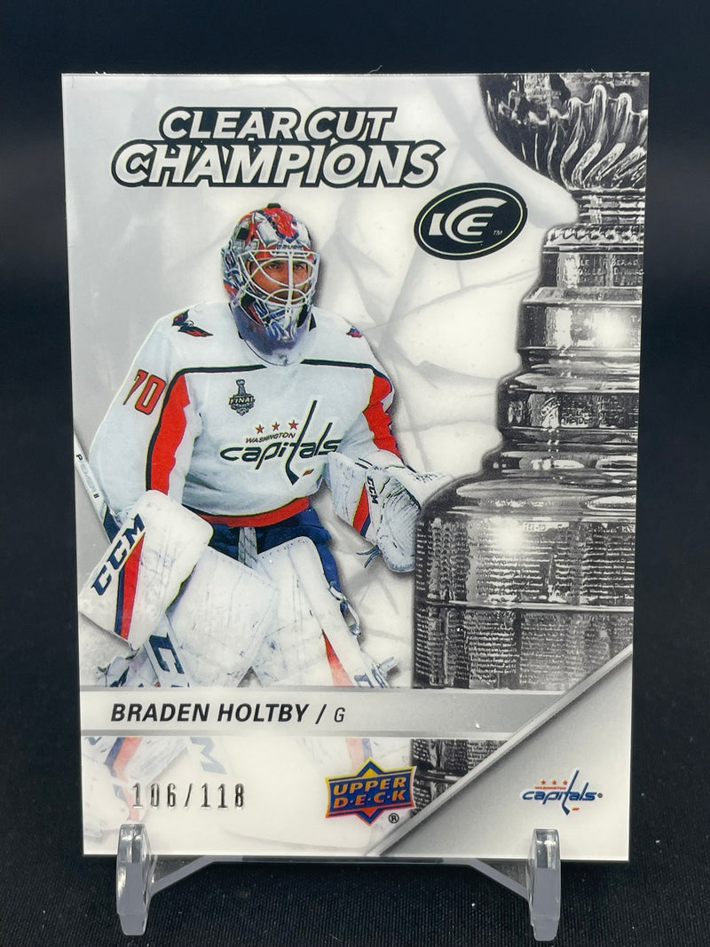 2018 UPPER DECK ICE - CLEAR CUT CHAMPIONS - B. HOLTBY - #CCC-BH - #'D/118