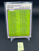 1981 O-PEE-CHEE - CHECKLIST - #1-132 - #379