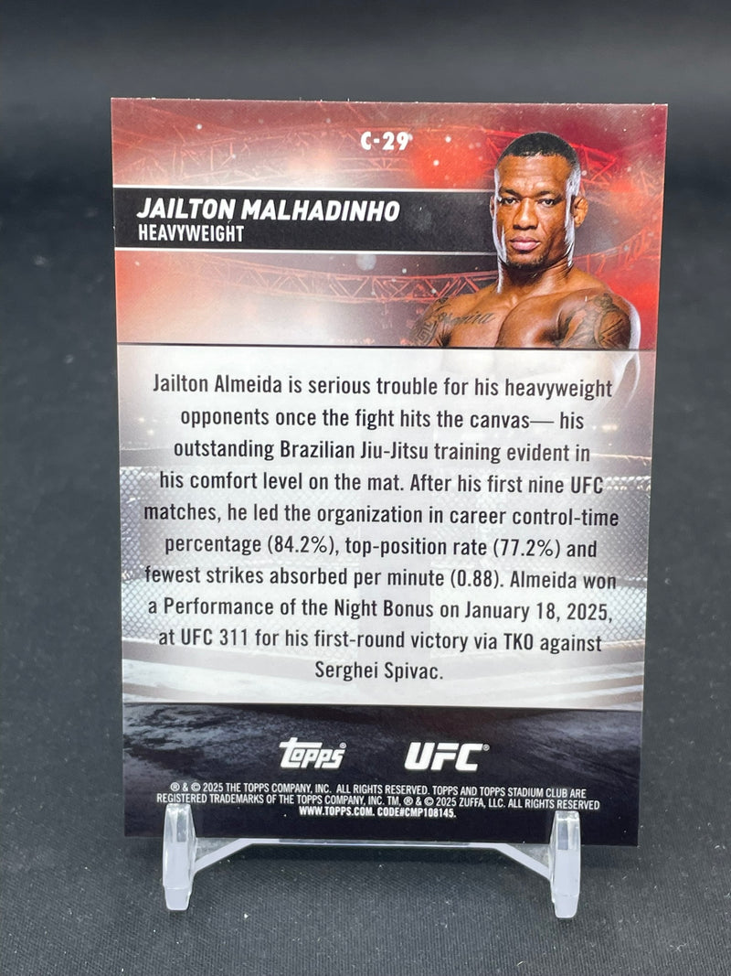 2025 TOPPS STADIUM CLUB CHROME - PEARL WHITE REFRACTOR - J. MALHADINHO - #C-29 - #'D/30