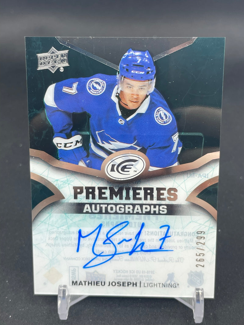 2018 UPPER DECK ICE - PREMIERES AUTOGRAPHS - M. JOSEPH - #IPA-MJ - #'D/299 - AUTOGRAPH - RC