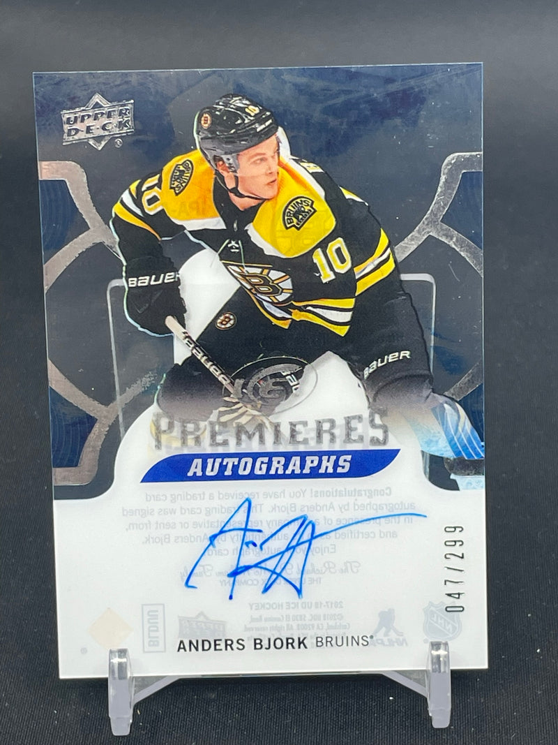 2018 UPPER DECK ICE - PREMIERES AUTOGRAPHS - A. BJORK - #IPA-AB - #'D/299 - AUTOGRAPHS - RC