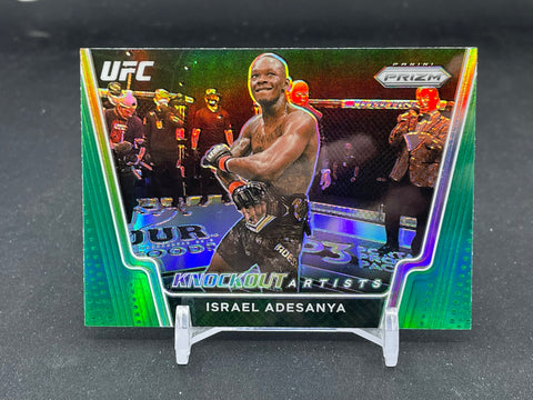 2021 PANINI PRIZM - GREEN PRIZM - KNOCKOUT ARTISTS - I. ADESANYA - #2