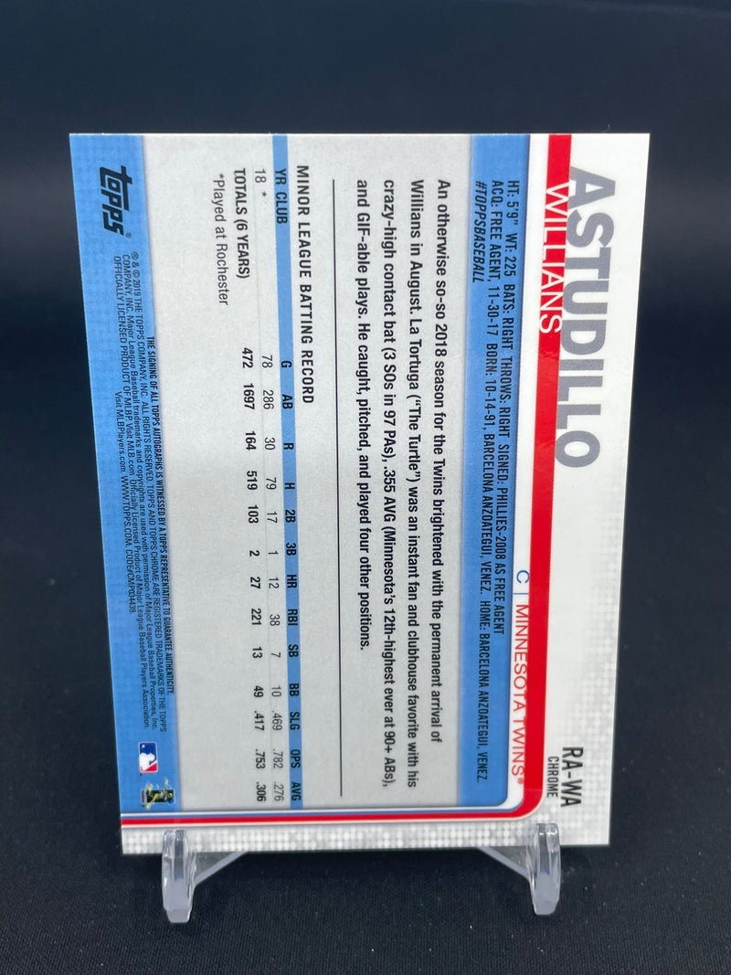 2019 TOPPS CHROME - W. ASTUDILLO -