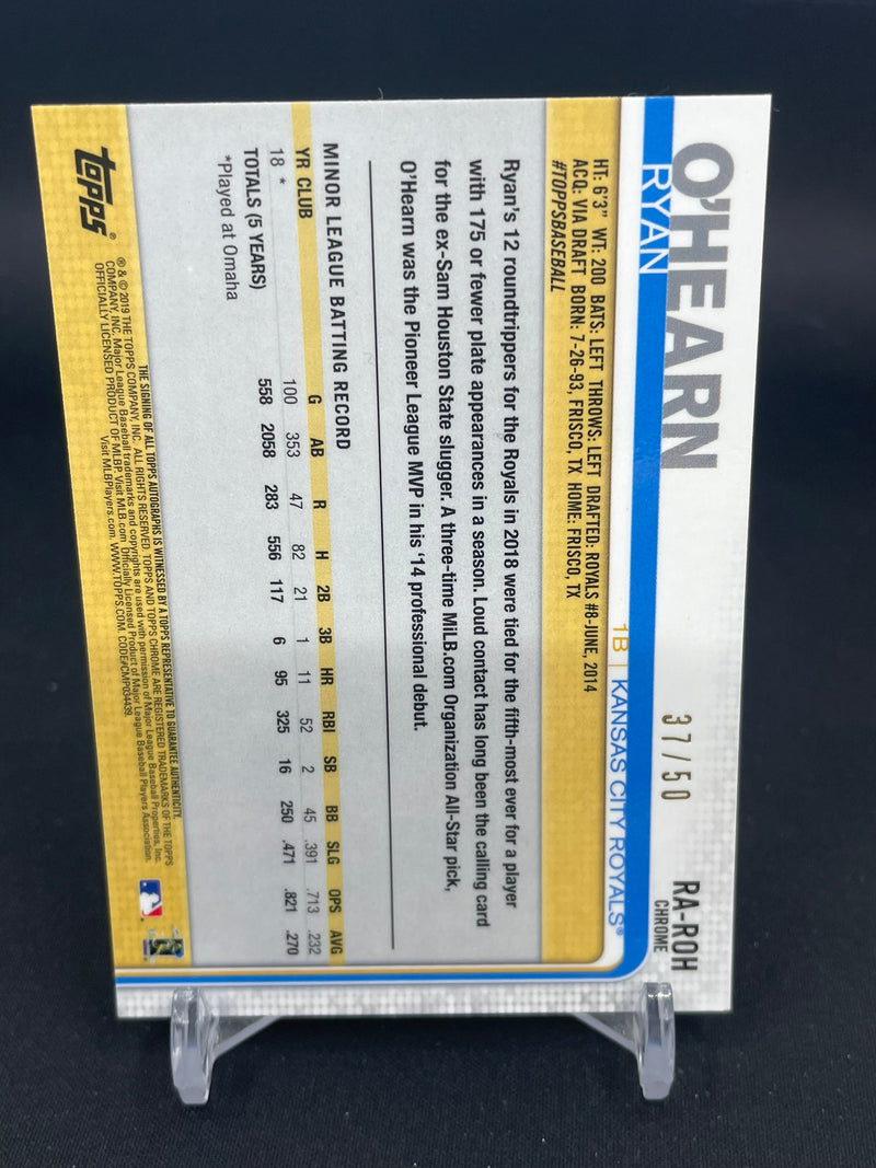 2019 TOPPS CHROME - GOLD REFRACTOR - R. O'HEARN - #RA-ROH - #'D/50 - AUTOGRAPH - RC