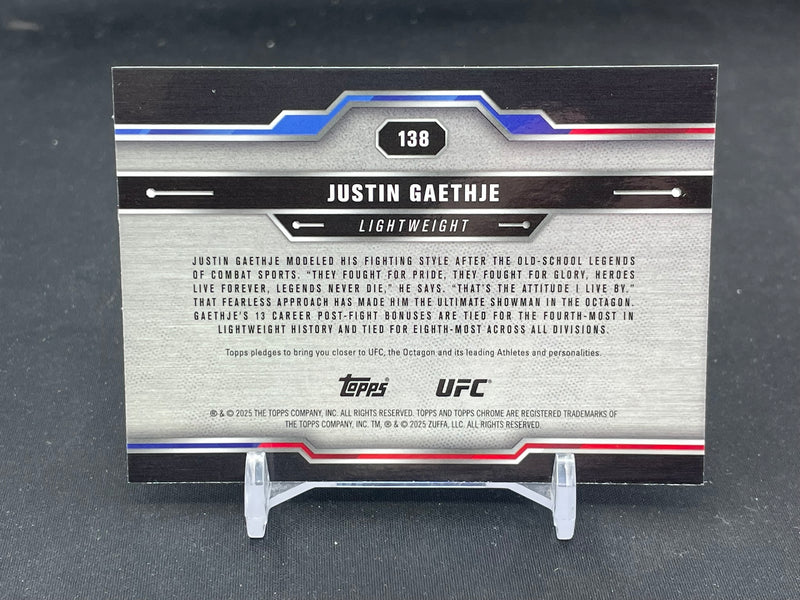 2025 TOPPS CHROME - BLUE WAVE REFRACTOR - J. GAETHJE - #138 - #'D/75