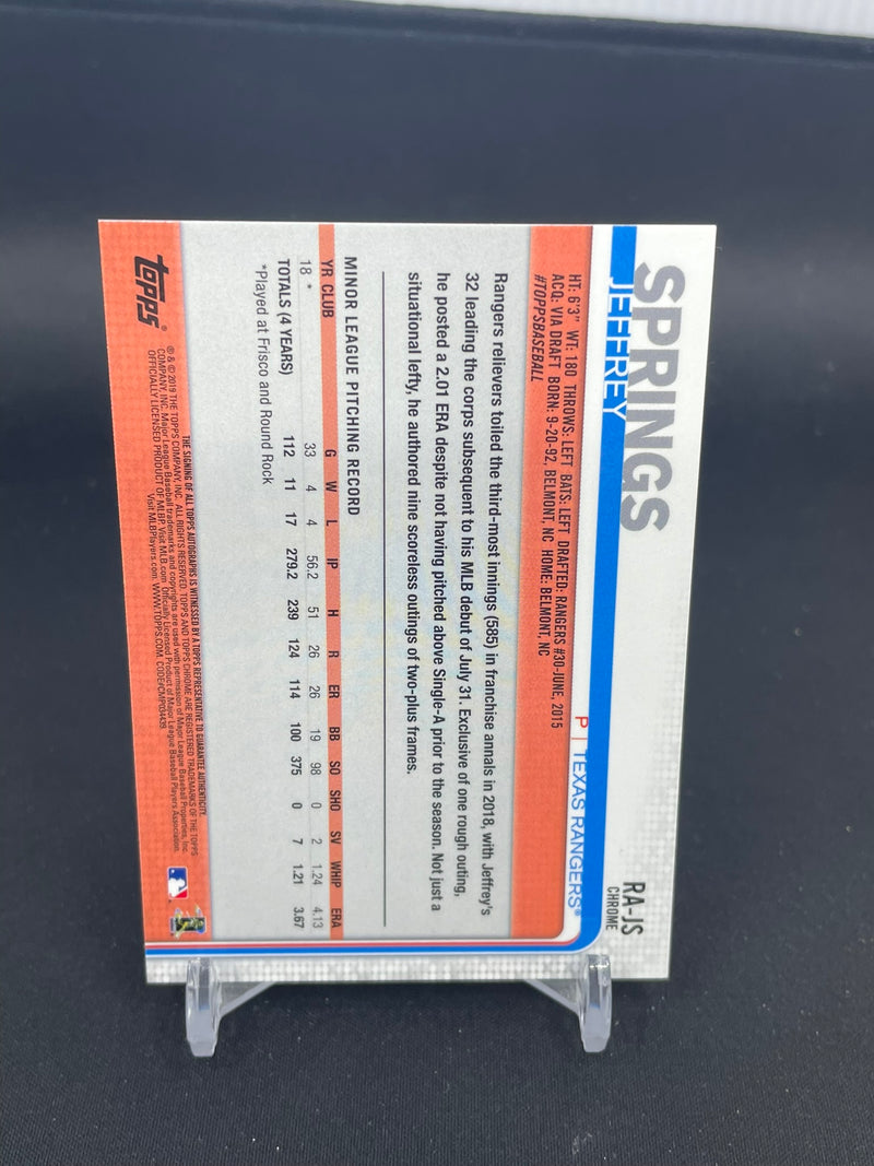 2019 TOPPS CHROME - J. SPRINGS -