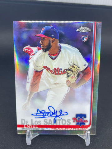 2019 TOPPS CHROME - REFRACTOR - E. DE LOS SANTOS - #RA-EDL - #'D/499 - AUTOGRAPH - RC