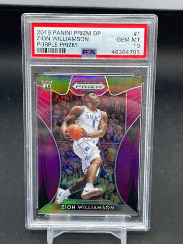 2019 PANINI PRIZM DRAFT PICKS - PURPLE PRIZM - Z. WILLIAMSON - #1 - PSA 10 - RC
