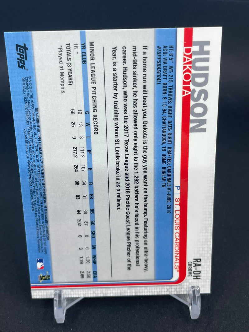 2019 TOPPS CHROME - D. HUDSON -