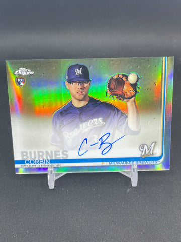 2019 TOPPS CHROME - REFRACTOR - C. BURNES - #RA-CB - #'D/499 - AUTOGRAPH - RC