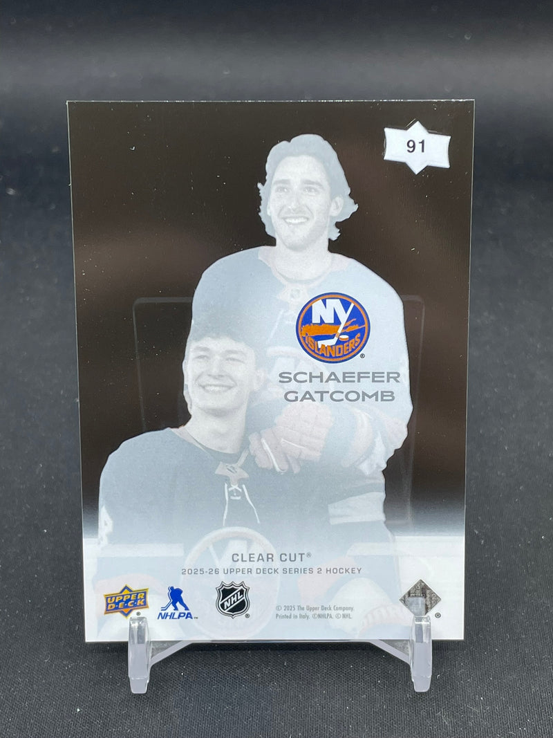2025 UPPER DECK SERIES TWO - UD CLEAR CUT - YOUNG GUNS TEAMMATES - M. SCHAEFER / M. GATCOMB -