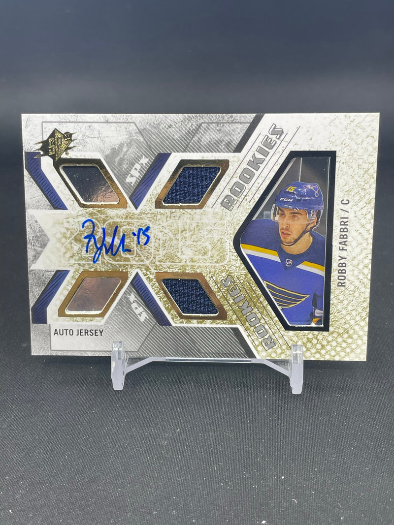 2015 UPPER DECK SPX - AUTO JERSEY ROOKIES - R. FABBRI - #159 - #'D/499 - RELIC - AUTOGRAPH - RC