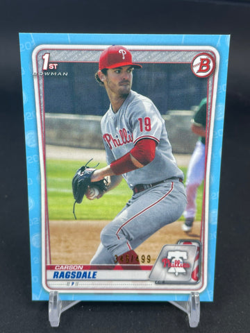 2020 TOPPS BOWMAN - SKY BLUE - 1ST BOWMAN - C. RAGSDALE - #BD-145 - #'D/499