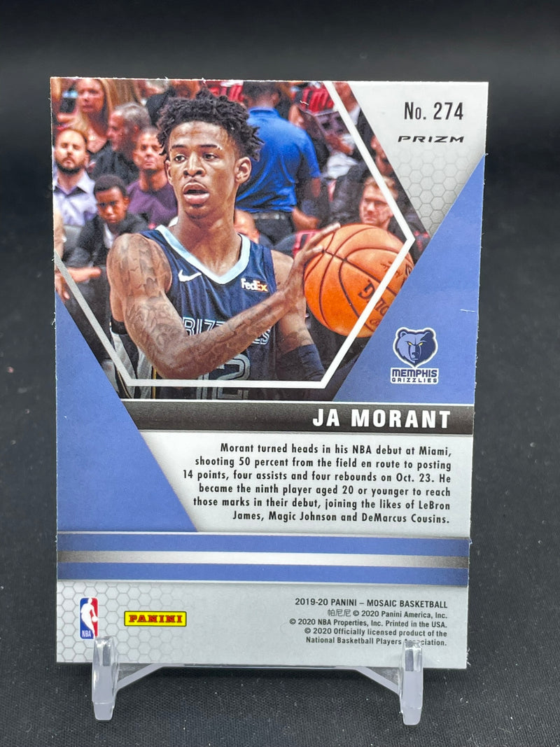2019 PANINI MOSAIC - BLUE REACTIVE - NBA DEBUT - J. MORANT -