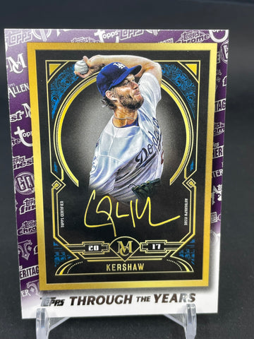 2021 TOPPS MUSEUM - THROUGH THE YEARS - C. KERSHAW - #TTY-11