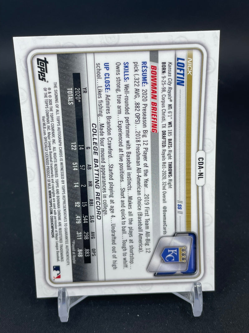 2020 TOPPS BOWMAN CHROME - 1ST BOWMAN - N. LOFTIN -