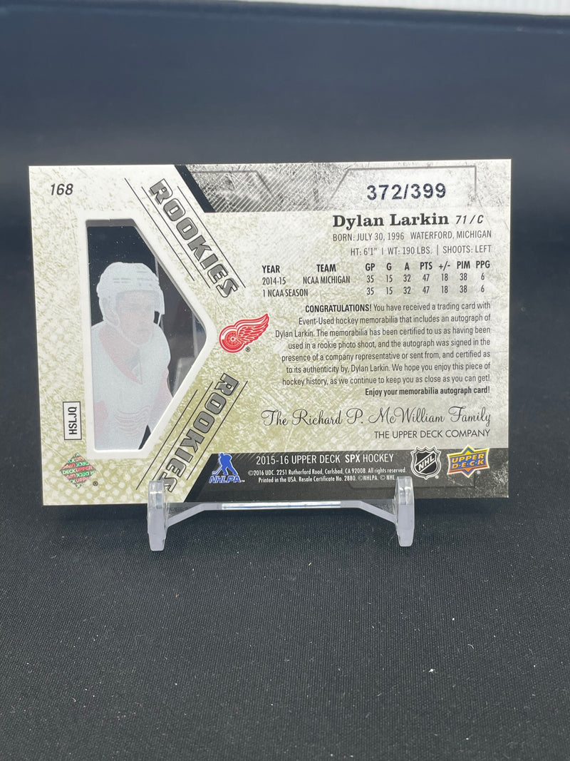 2015 UPPER DECK SPX - AUTO JERSEY ROOKIES - D. LARKIN - #168 - #'D/399 - RELIC - AUTOGRAPH - RC