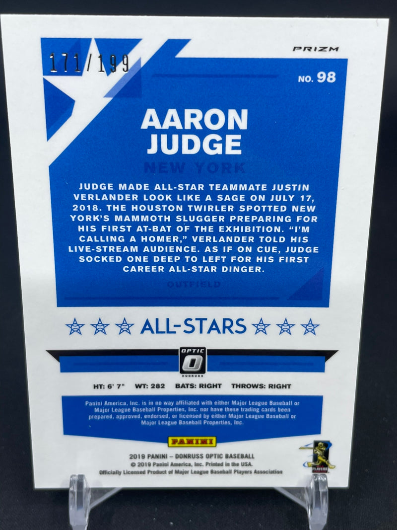 2019 PANINI DONRUSS OPTIC - ALL-STARS - PINK VELOCITY PRIZM - A. JUDGE - #98 - #'D/199