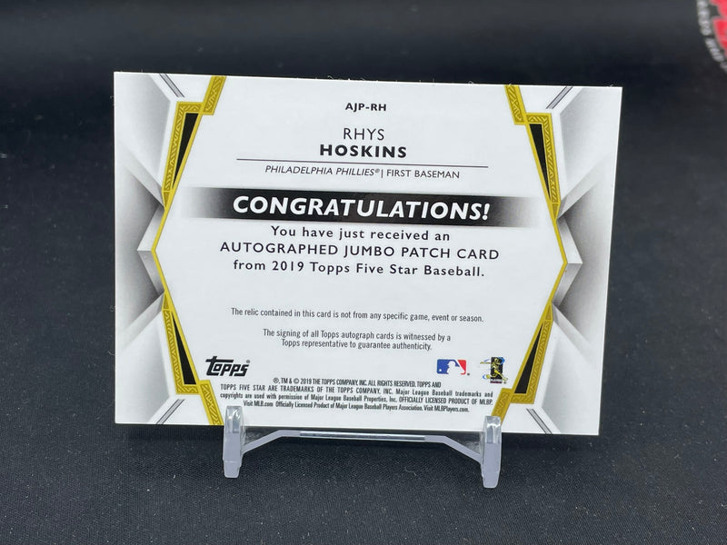 2019 TOPPS FIVE STAR - JUMBO PATCH - R. HOSKINS - #AJP-RH - #'D/25 - RELIC - AUTOGRAPH