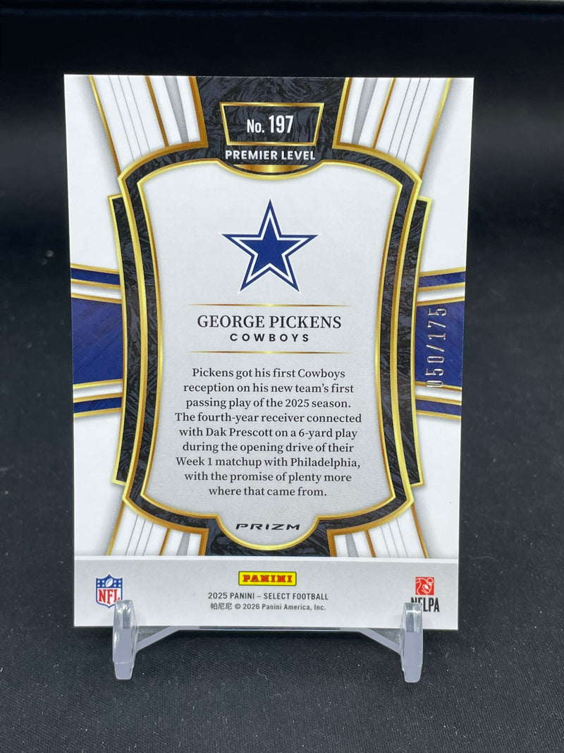 2025 PANINI SELECT - BLUE PRIZM - G. PICKENS - #197 - #'D/175