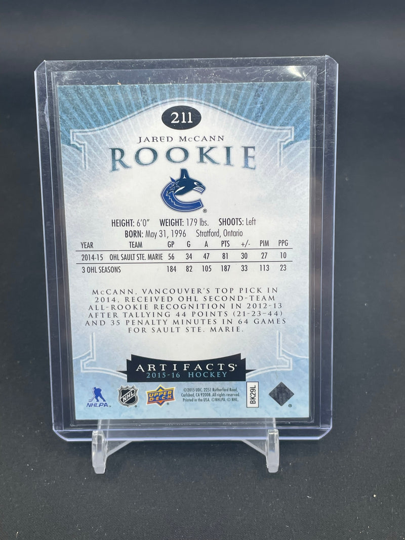 2015 UPPER DECK ARTIFACTS - SAPPHIRE ROOKIE  - J. MCCANN - #211 - #'D/85 - RC