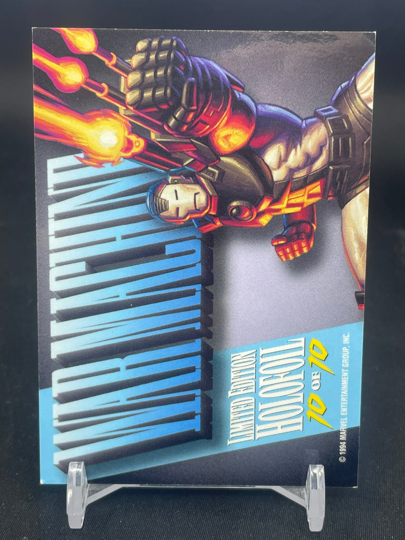 1994 MARVEL MASETPIECES - GOLD HOLOFOIL - WAR MACHINE -