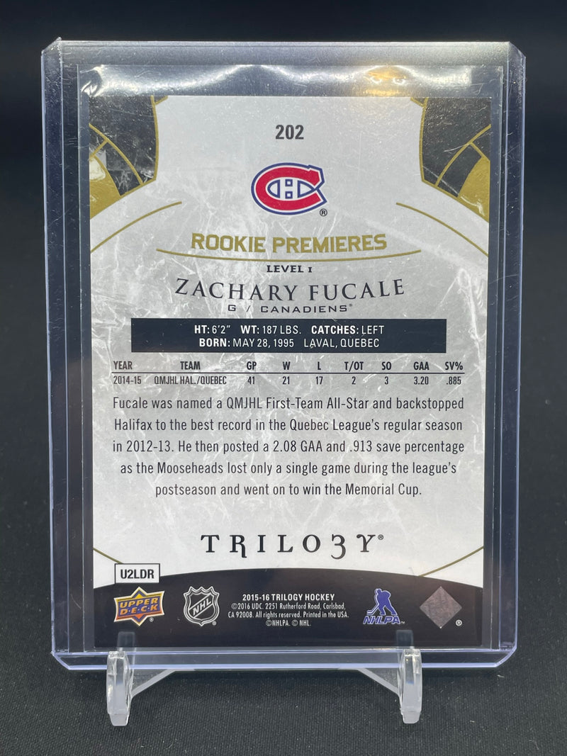 2015 UPPER DECK TRILOGY - ROOKIE PREMIERES - Z. FUCALE - #202 - #'D/799 - RC