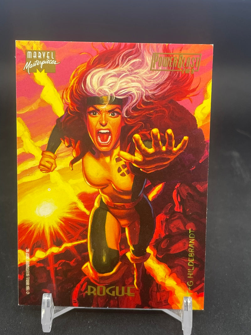 1994 MARVEL MASTERPIECES - POWER BLAST FOIL - ROGUE -