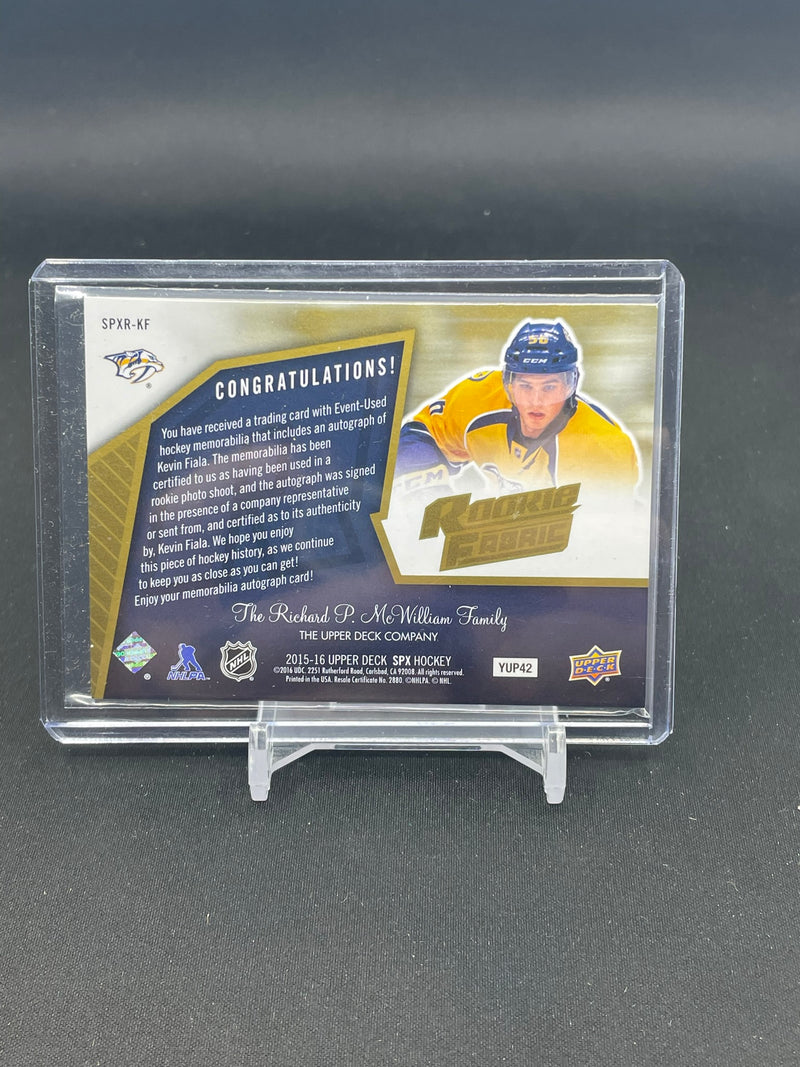 2015 UPPER DECK SOX - ROOKIE FABRIC - K. FIALA - #SPXR-KF - #'D/399 - RELIC - AUTOGRAPHS - RC