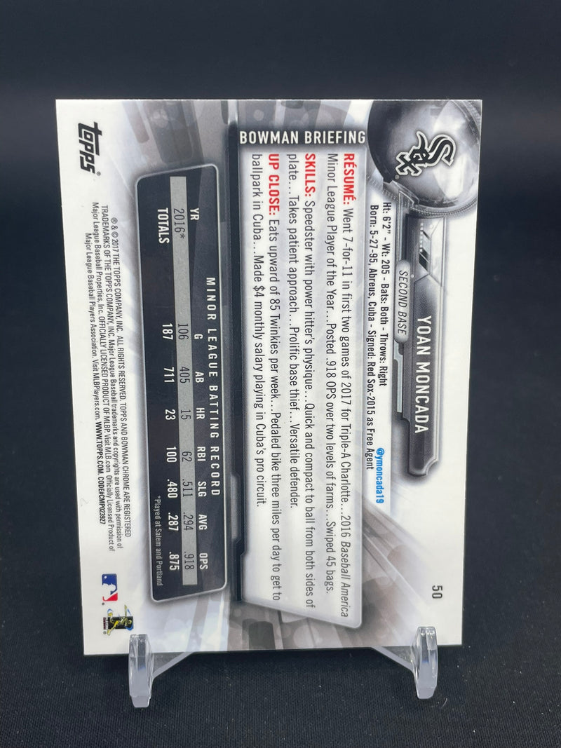 2017 TOPPS BOWMAN CHROME - Y. MONCADA -
