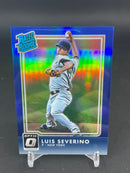 2016 PANINI DONRUSS OPTIC - BLUE PRIZM - RATED ROOKIE - L. SEVERINO - #40 - #'D/149 - RC