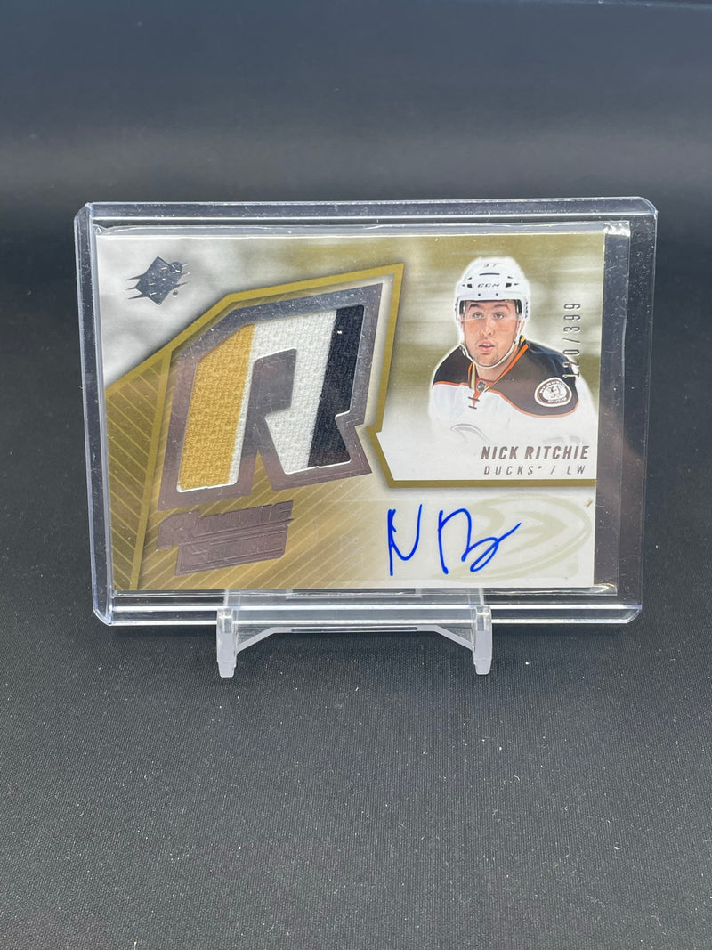 2015 UPPER DECK SPX - ROOKIE FABRICS - N. RITCHIE - #SPXR-NR - #'D/399 - RELIC - AUTOGRAPH - RC