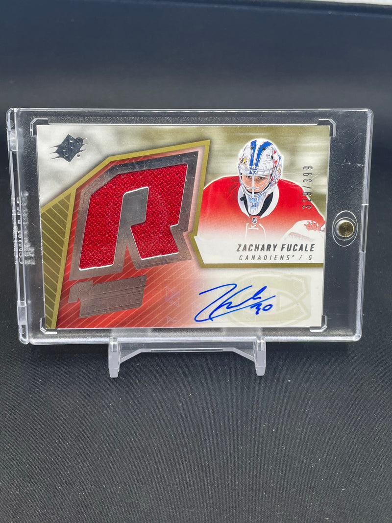 2015 UPPER DECK SPX - ROOKIE FABRICS - Z. FUCALE - #SPXR-ZF - #'D/399 - RELIC - AUTOGRAPH - RC