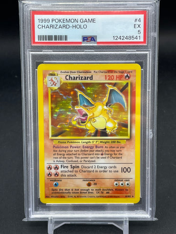 POKEMON - BASE SET - CHARIZARD - HOLO - #4 - PSA 5
