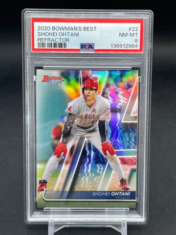 2020 TOPPS BOWMAN'S BEST - REFRACTOR - S. OHTANI - #22 - PSA 8