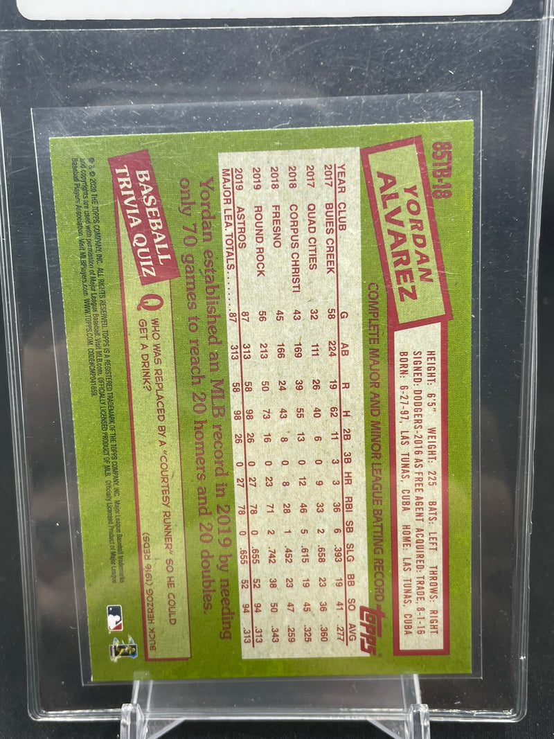 2020 TOPPS UPDATE - 1985 TOPPS 35TH ANNIVERSARY - Y. ALVAREZ -